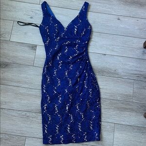 Blue sequin dress